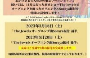 3/18(土)&5/20(土)SaharaLayla東京ワークショップ開催決定！！